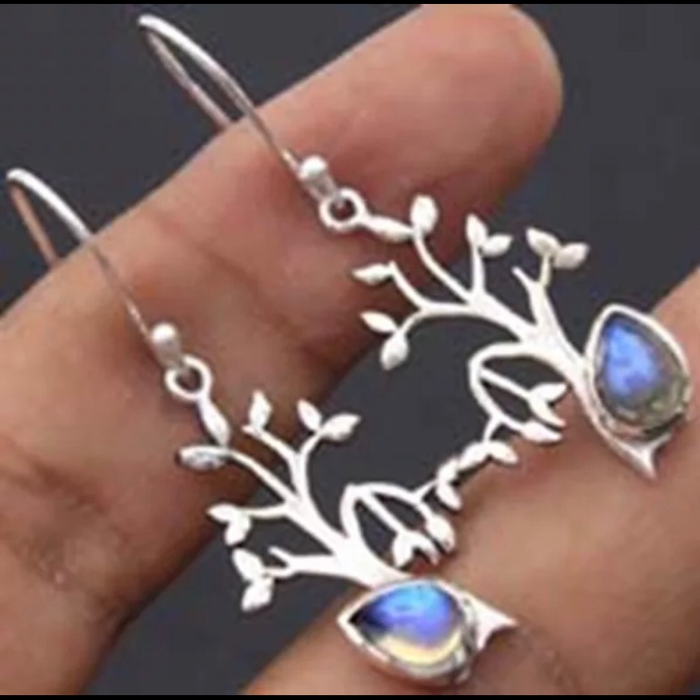 Rainbow Moonstone earrings